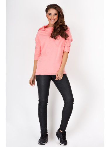 Awama Woman's Sweatshirt A91 Pink
