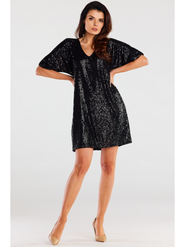 Awama Woman's Dress A347 Black