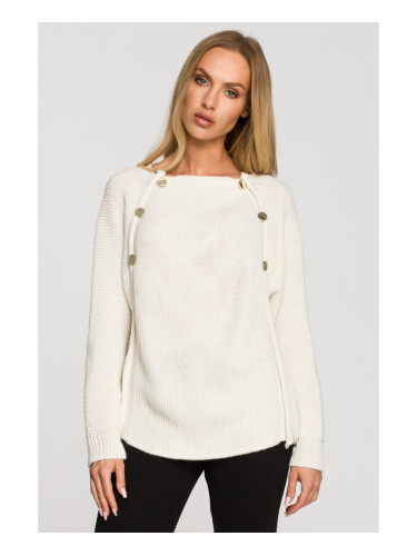 Made Of Emotion Woman's Pullover M712 Ivory