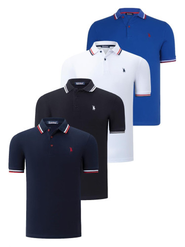 QUAD SET T8594 МЪЖКА ТЕНИСКА DEWBERRY-BLACK-WHITE-NAVY BLUE-SAKS