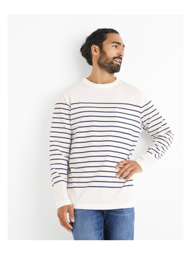 Тениска Celio Striped Beboxmlr - мъже