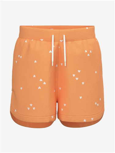 Orange Girly Patterned Shorts name it Henny - Girls