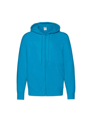 Blue Men's Hoodie Lightweight Zip Thru Hooded Sweat Fruit of the Loom