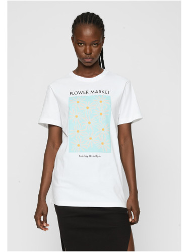 Women's T-shirt from the flower market white