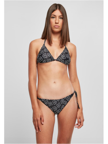 Women's bikini with blackflower triangle pattern