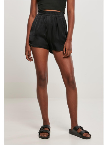 Women's Viscose Satin Holiday Shorts Black