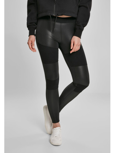 Women's faux leather leggings black