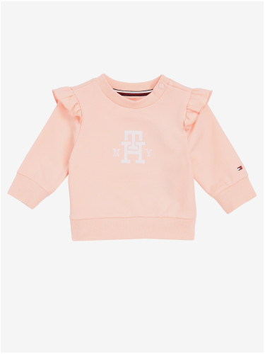 Pink Girly Sweatshirt with Ruffles Tommy Hilfiger - Girls
