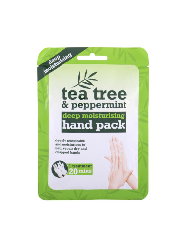 Xpel Tea Tree Tea Tree & Peppermint Deep Moisturising Hand Pack Хидратиращи ръкавици за жени 1 бр
