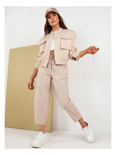 Spodnie damskie BALLOON FANTASY beżowe Dstreet