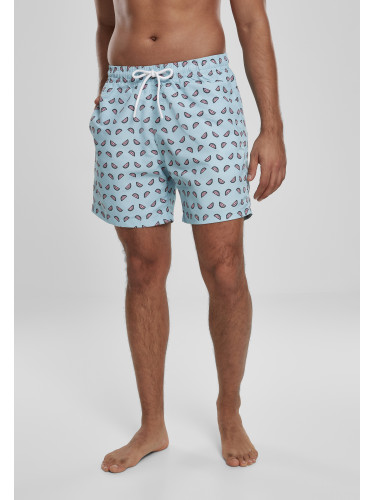Men's swimwear with melon/blue pattern