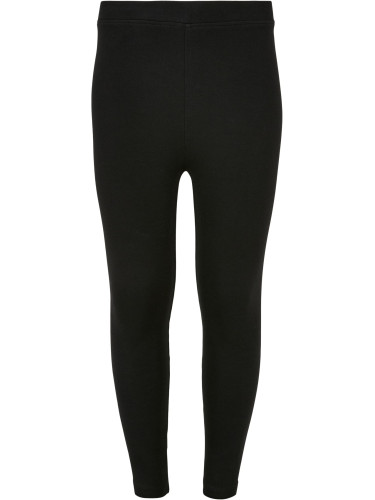 High-waisted jersey leggings for girls - black