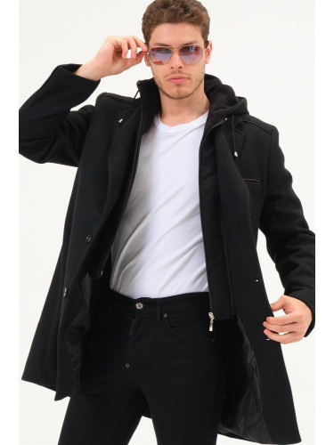 PLT8371 DEWBRRY MEN'S COAT-DARK BLACK