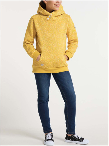 Yellow girls' patterned hoodie Ragwear Dorka