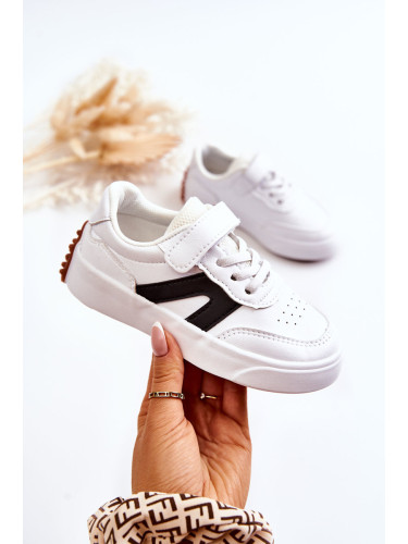 Boto Детски кожени ниски спортни обувки черно-бели Jessie