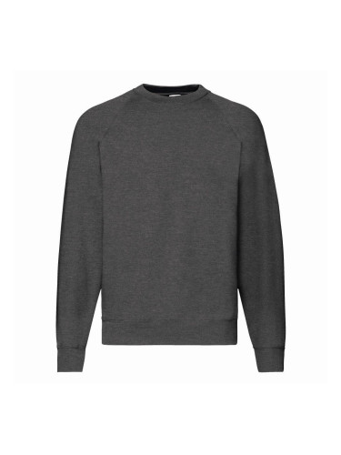 Dark Gray Men's Sweatshirt Raglan Sweat Fruit of the Loom