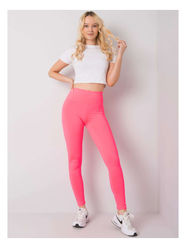 Fluo pink women's sports leggings