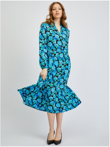 Orsay Black & Blue Women's Patterned Dress - Women's