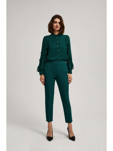 Marisse Emerald Green 7/8 Leg Crease Trousers