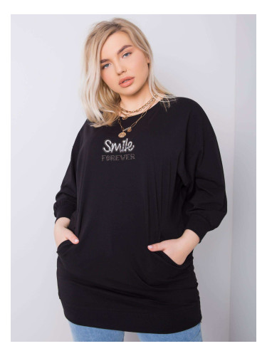 Black cotton blouse plus size