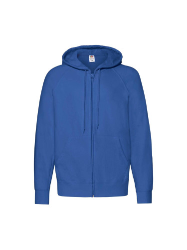 Blue Men's Hoodie Lightweight Zip Thru Hooded Sweat Fruit of the Loom