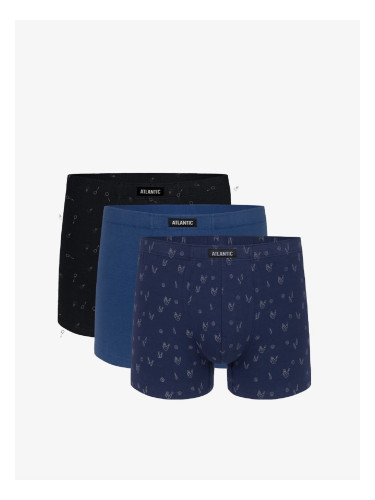 Boxer shorts Atlantic 3MH-025 A'3 S-3XL black-blue-c.blue 06