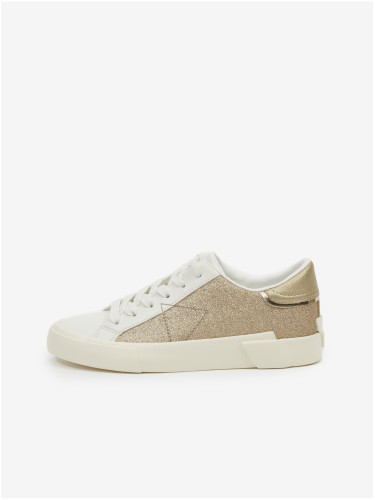 Gold and cream women's sneakers Guess Wayne - Women