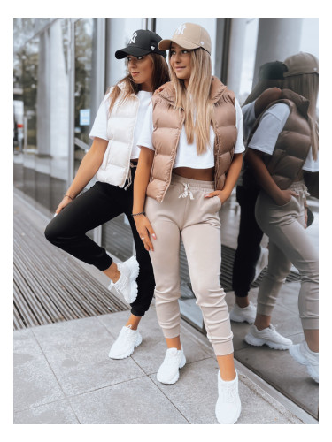 Spodnie damskie dresowe MORELO beżowe Dstreet