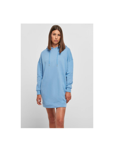 Women's Organic Oversized Terry Dress with Hood Horizon Blue