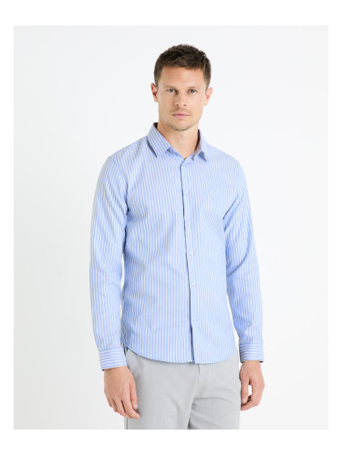 Celio Striped Shirt Fasanure slim - Men's