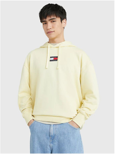 Light Yellow Mens Hoodie Tommy Jeans - Men