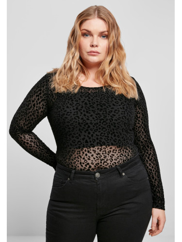 Women's Flock Lace Body Black