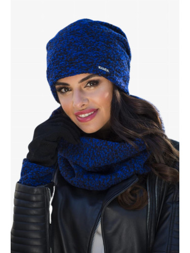 Kamea Woman's Set Hat&Scarf K.17.254.12 Navy Blue