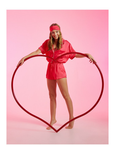 Koton Satin Pajama Bottoms with Shorts with Lace-Up Waist.