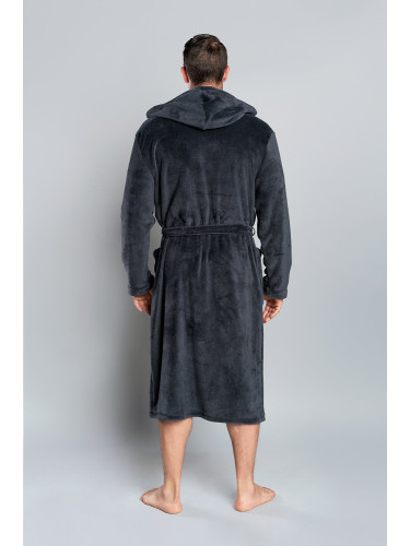 Long sleeve Mimas bathrobe - graphite