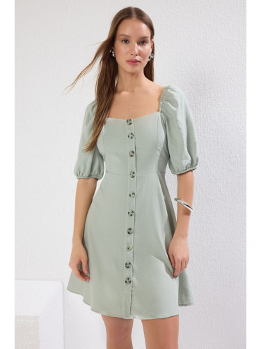 Дамска рокля Trendyol TWOSS20EL2314/Camel