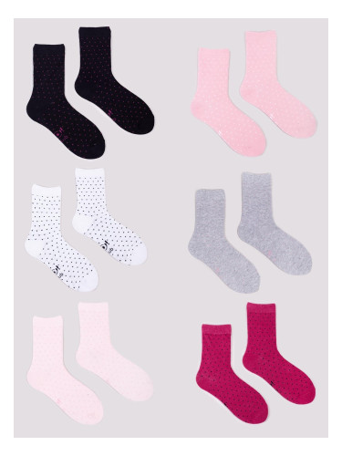 Yoclub Kids's Girls' Socks 6-Pack SKA-0128G-AA00