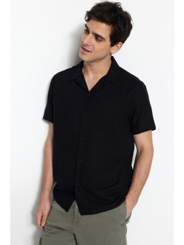 Trendyol Black Unisex Relaxed Fit Short Sleeve Shirt