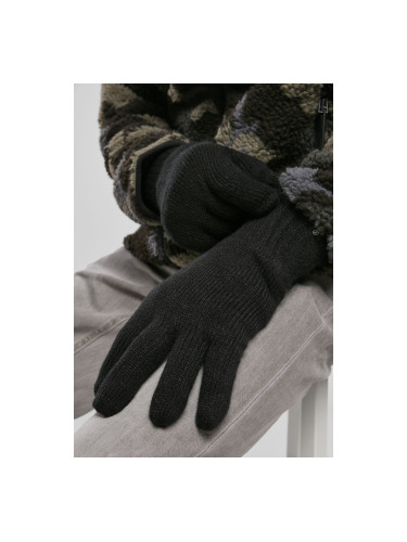 Knitted gloves black