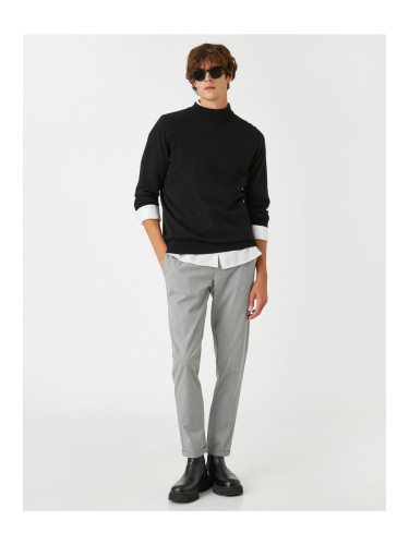 Koton Basic Woven Trousers with Waist Tie