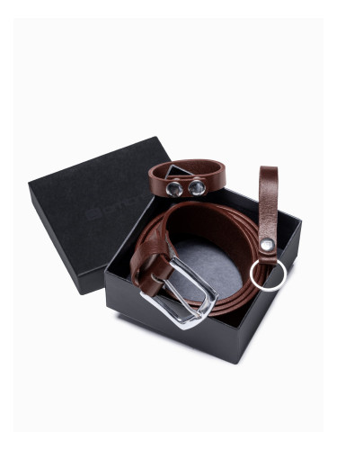 Ombre Men's leather accessories set