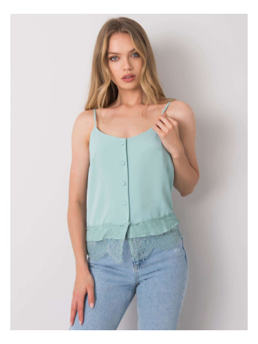 Mint top with buttons