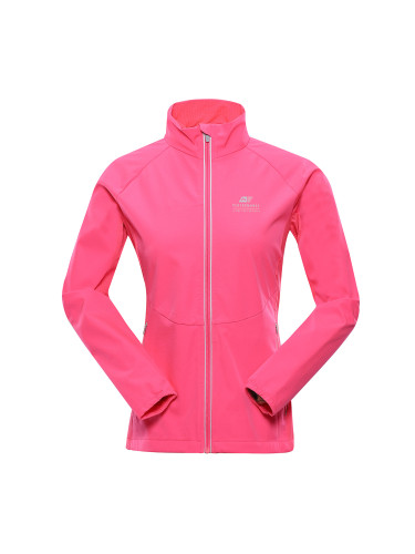 Women's softshell jacket with membrane ALPINE PRO MULTA neon knockout pink