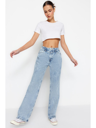 Дамски дънки. Trendyol TWOSS21JE0385/NACY