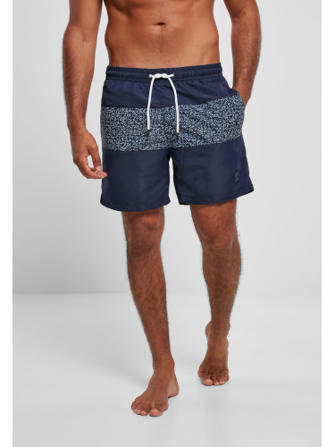 Men's Mid Block Pattern Swimsuit Blue