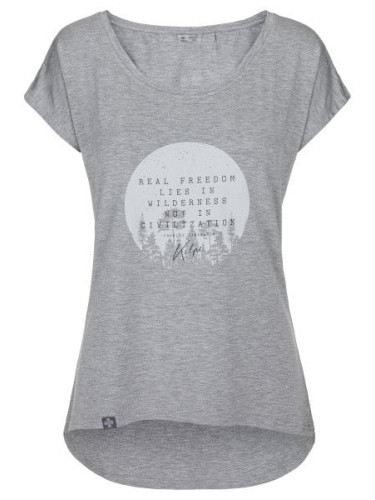 Grey women's T-shirt with print Kilpi ROISIN