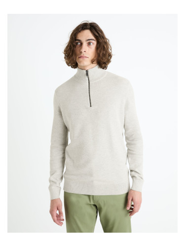 Celio Sweater Celim with zipper collar - Men