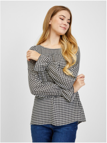 Orsay Black & White Women's Patterned Blouse - Women's