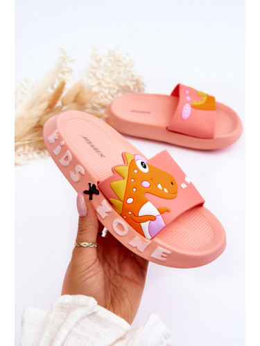 Children's foam slippers Dinosaur Light pink Dario