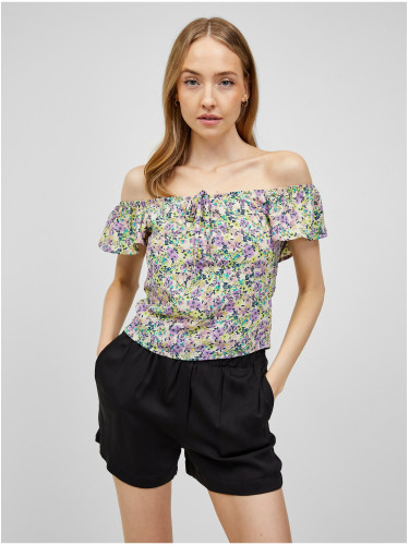 Purple-green floral top ONLY Gerda - Women's